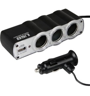 USB Triple Car Socket